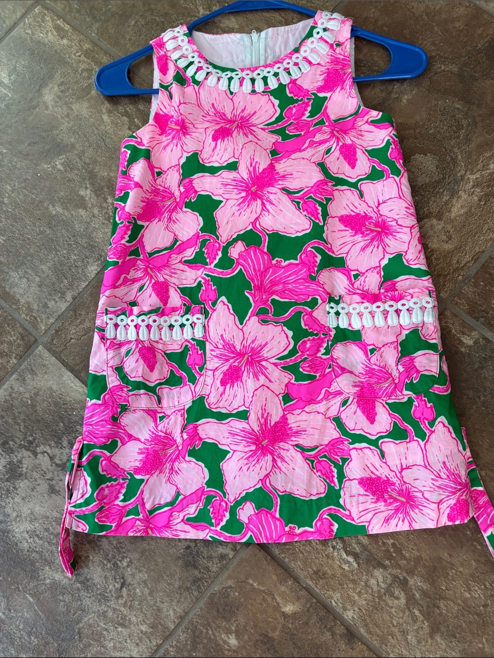 Lilly Pulitzer Pink and Green Floral A-Line Skirt